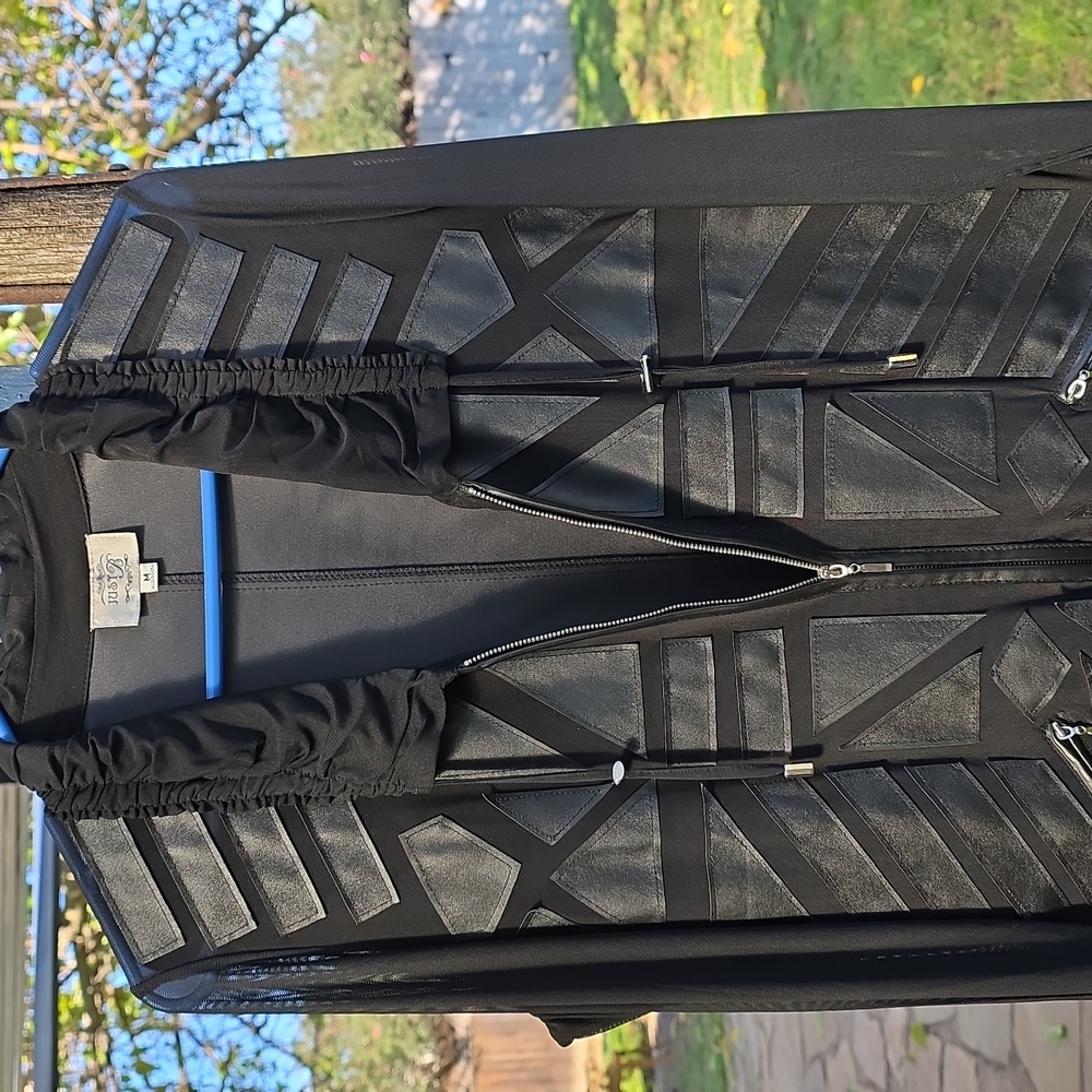 Just B Black Geometric Patterned Jacket - image 5